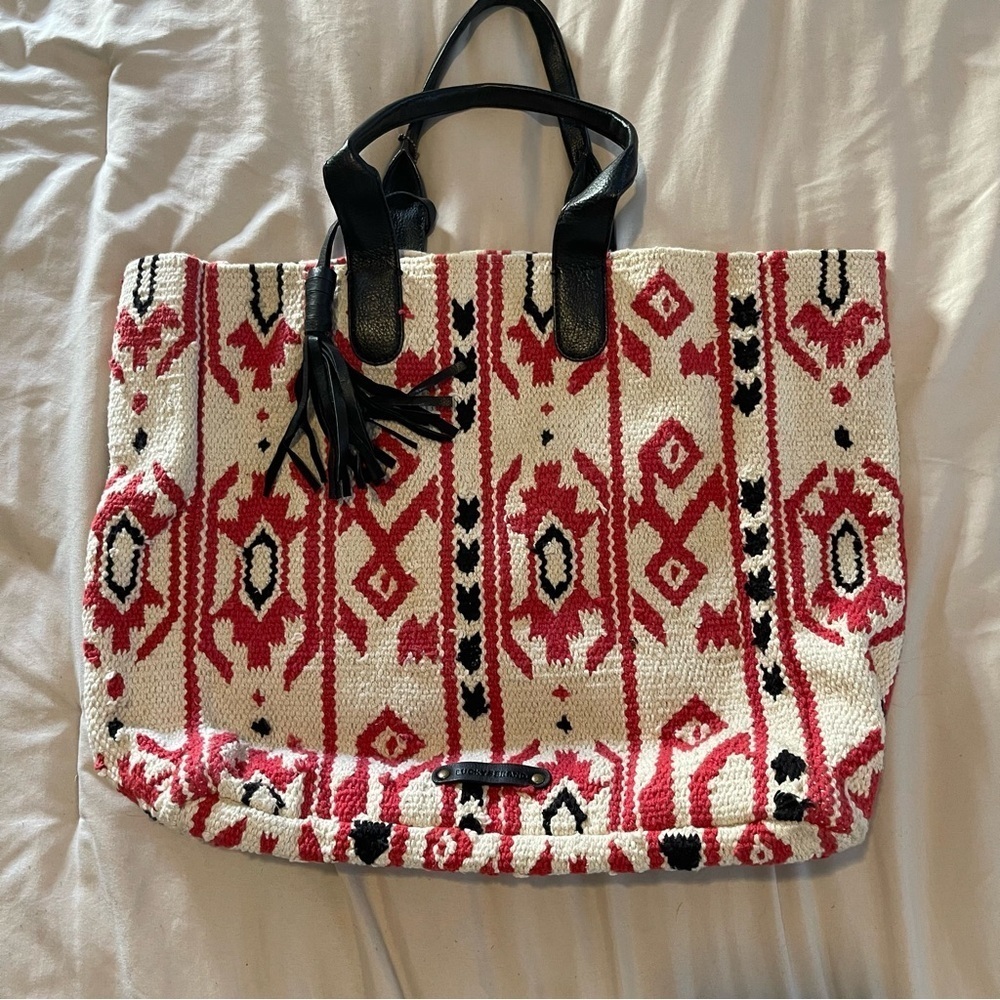 Lucky Brand Large Woven Tote Bag